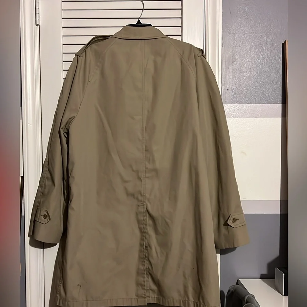 Vintage 1970s Mens London Fog Trench Coat Thinsulate Lined 46 long - Picture 2 of 10